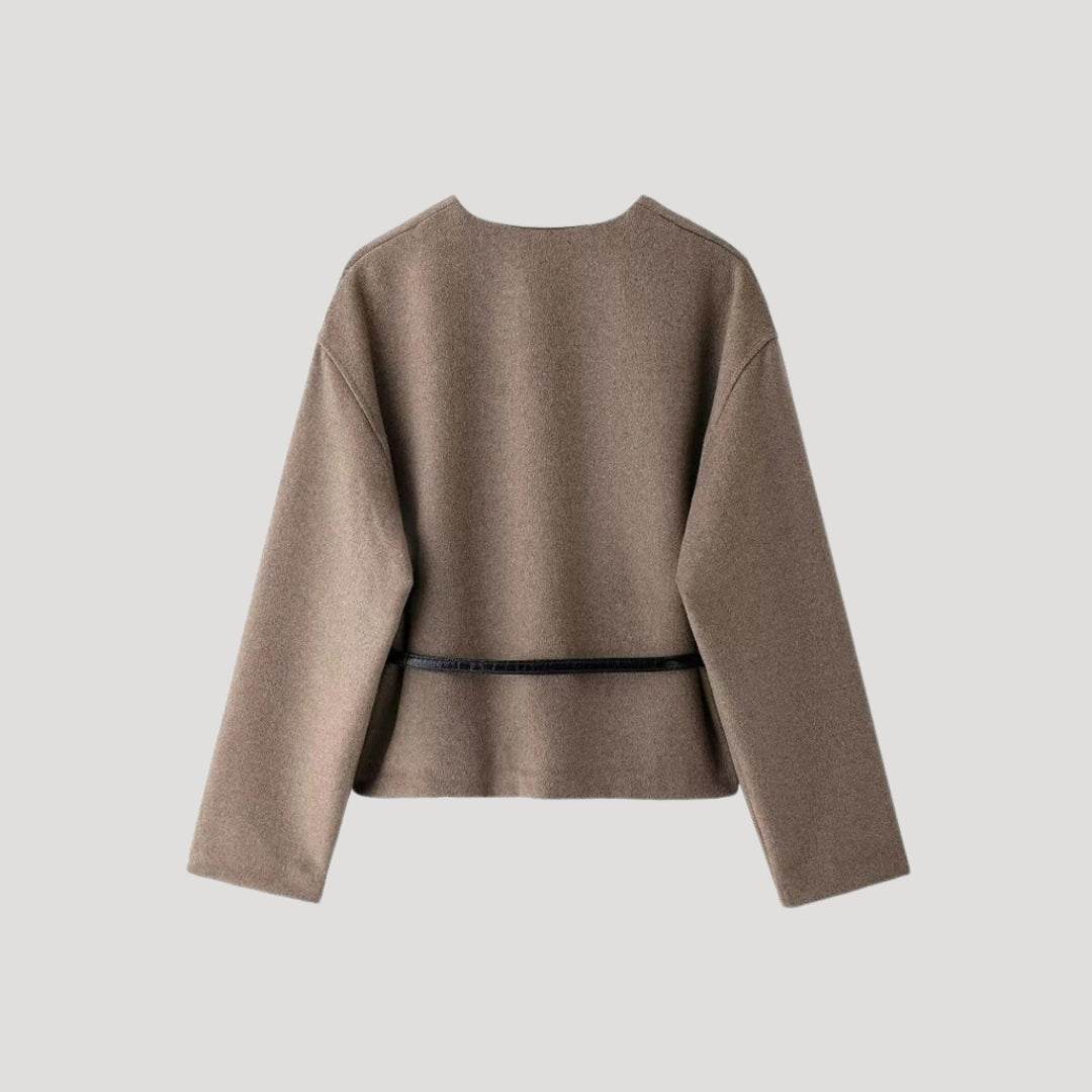 Pauline | Damen Frühlings Wickeljacke mit Gürtel