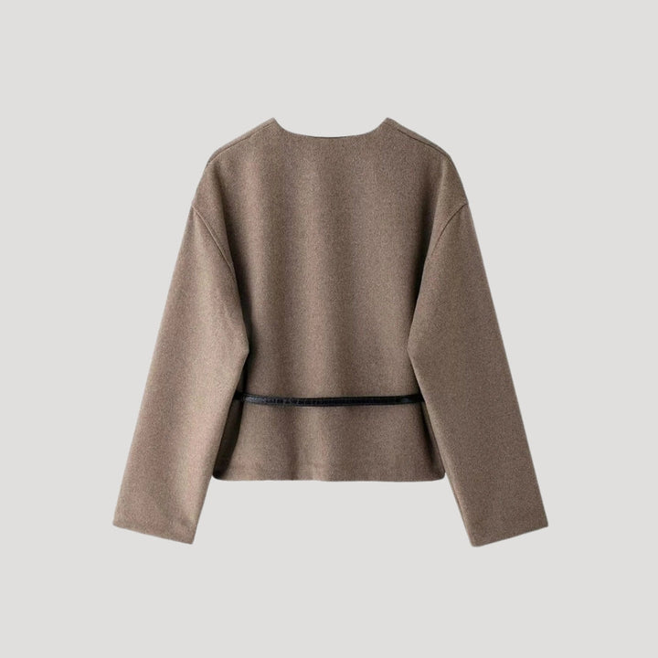 Pauline | Damen Frühlings Wickeljacke mit Gürtel