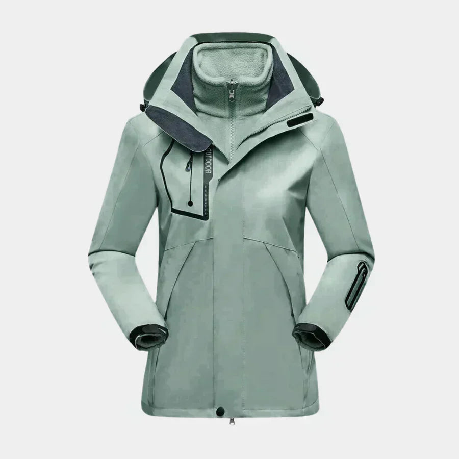 Maja | Damen Warme Winterjacke mit Kapuze