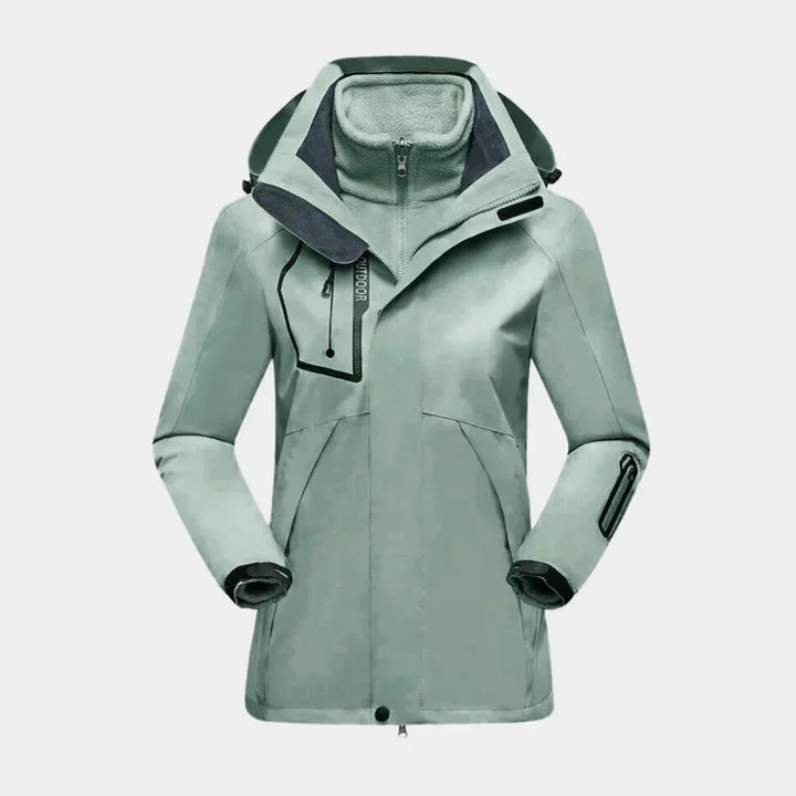 Maja | Damen Warme Winterjacke mit Kapuze
