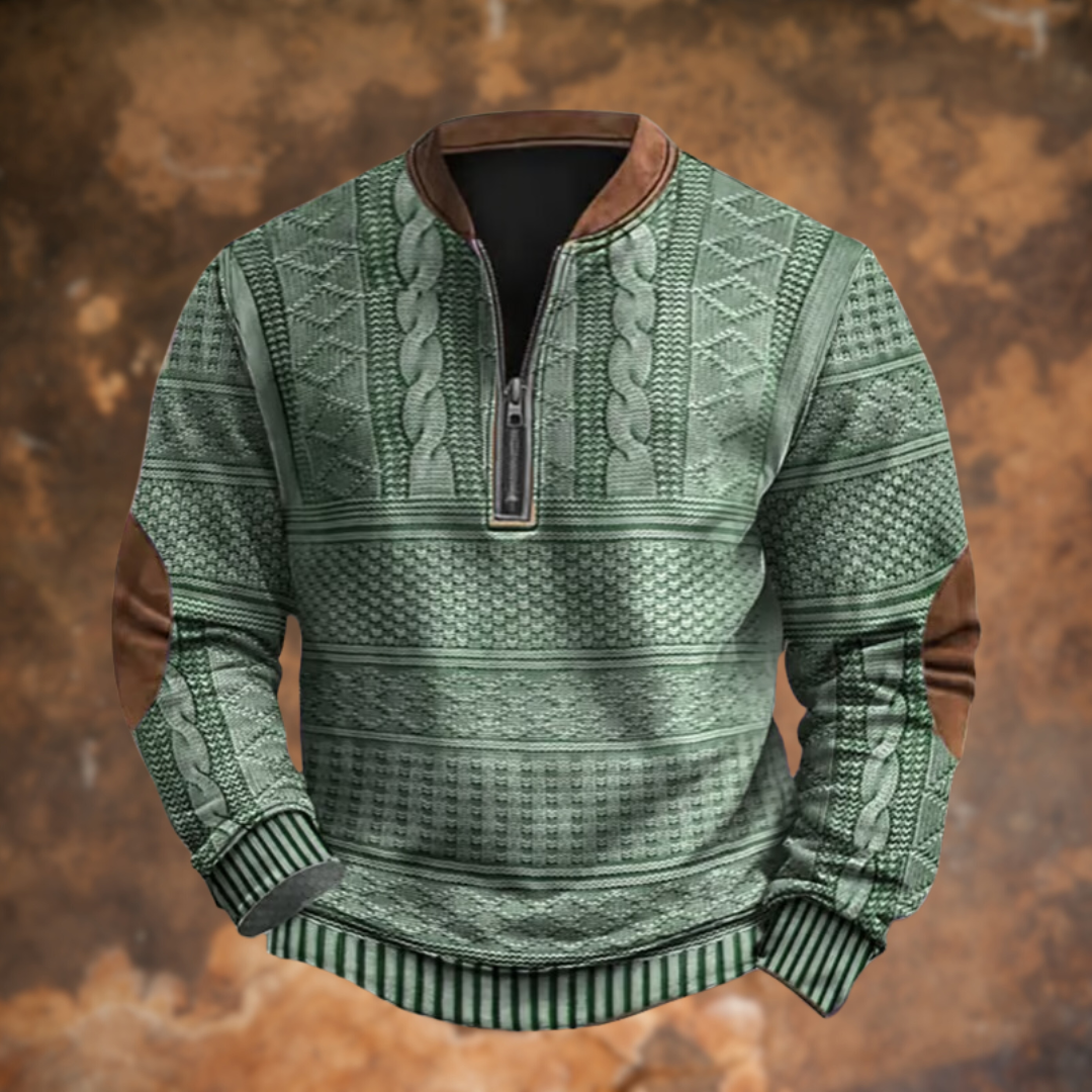 Sven | Herren Klassische Winterjacke mit Reißverschluss und Fellfutter
