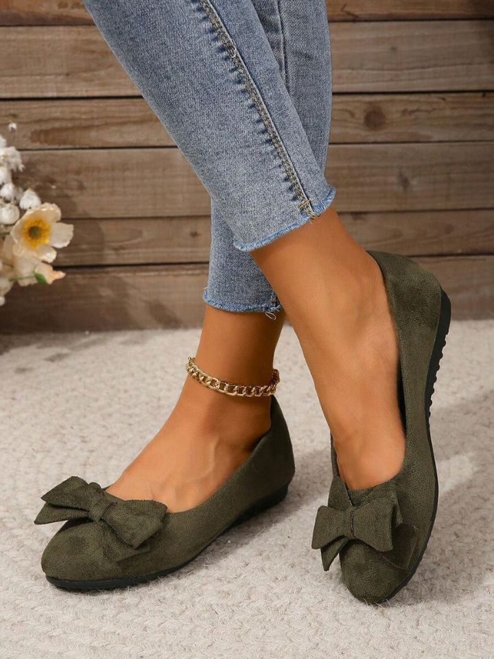 Helga | Bequeme Damen Slipper mit Schleifendetail