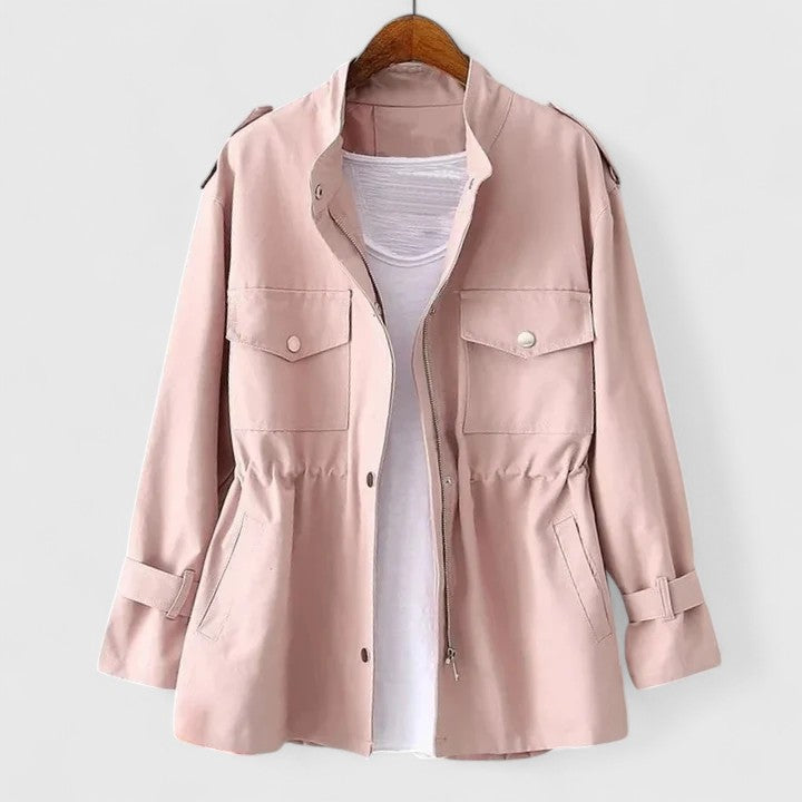 Michaela | Damen Safari-Mantel mit Langarm