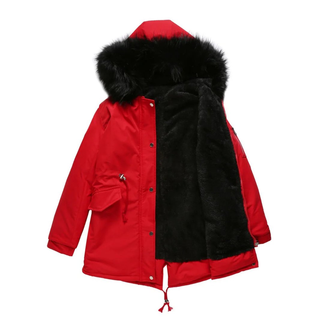 Gabriela | Damen Warme Winterjacke mit langen Ärmeln