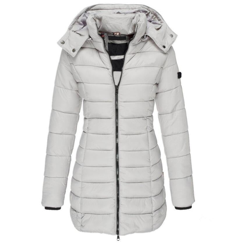 Kamilla | Damen Winter Lange Pufferjacke mit Kapuze
