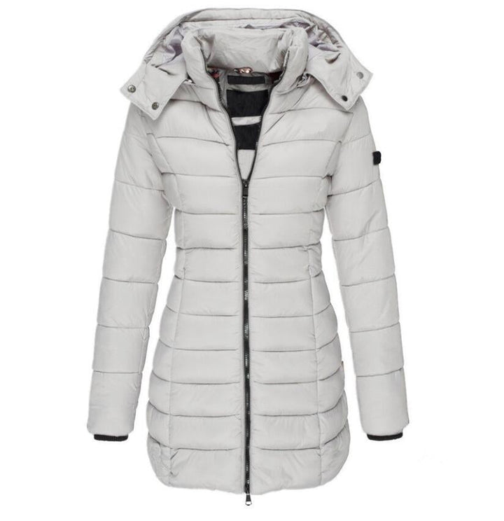 Kamilla | Damen Winter Lange Pufferjacke mit Kapuze