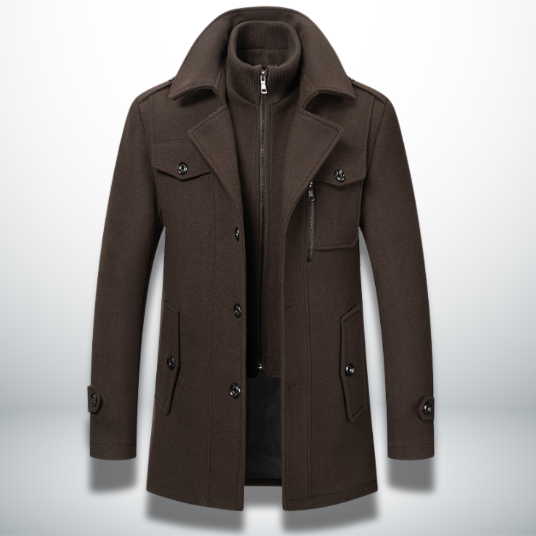 Felix | Herren Smart-Casual Mantel mit Knopfverschluss