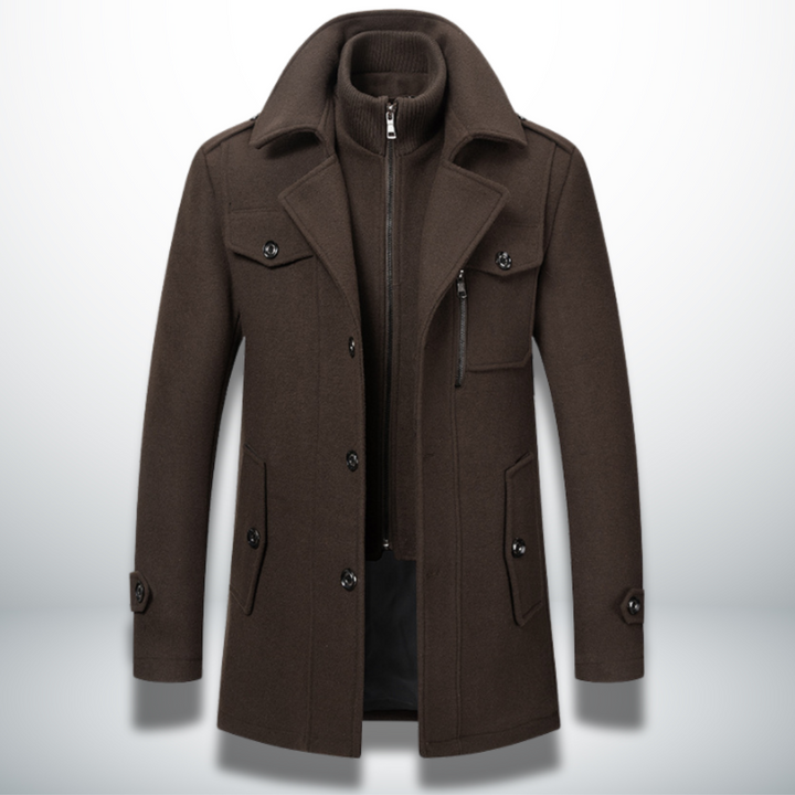 Felix | Herren Smart-Casual Mantel mit Knopfverschluss