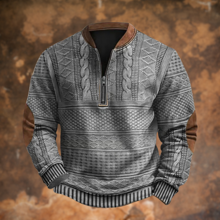 Sven | Herren Klassische Winterjacke mit Reißverschluss und Fellfutter