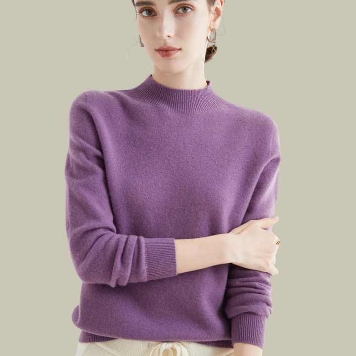 Monika | Damen Rollkragenpullover aus Merinowolle für den Winter
