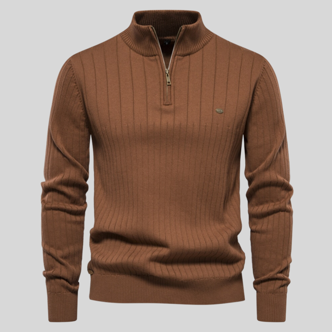 Erik | Herren Frühling Viertelzip Langarm Pullover