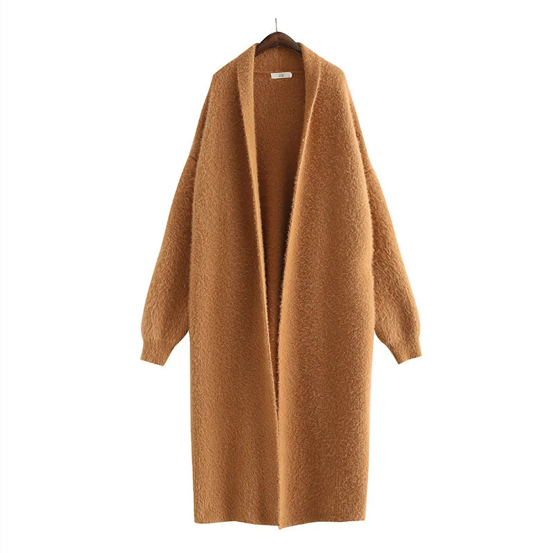 Sarah | Damen Offener Langer Mantel Stil