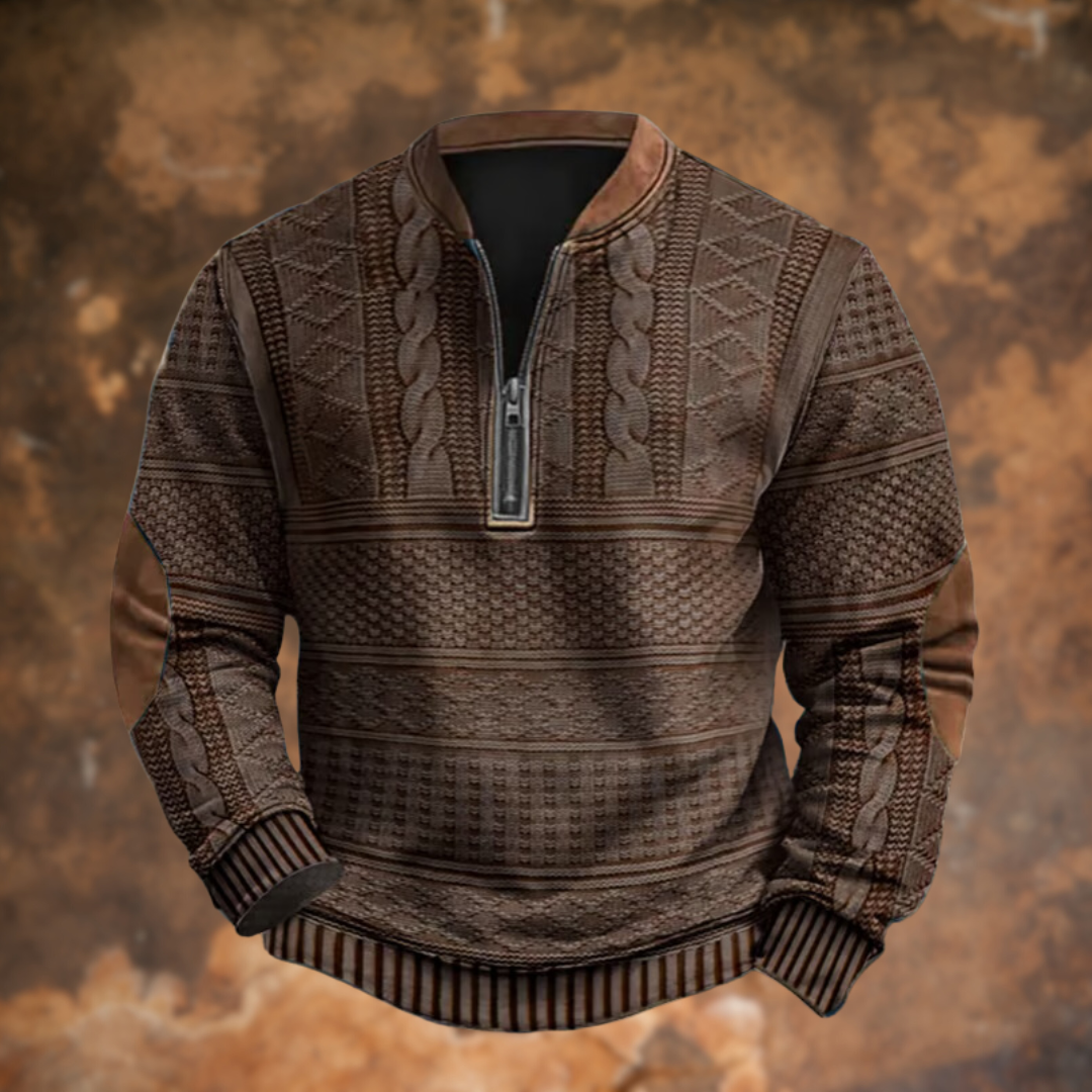 Sven | Herren Klassische Winterjacke mit Reißverschluss und Fellfutter