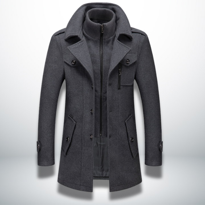 Felix | Herren Smart-Casual Mantel mit Knopfverschluss