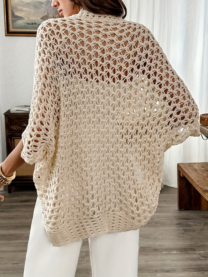 Kirsten | Damen Winter Offener Drapierter Cardigan