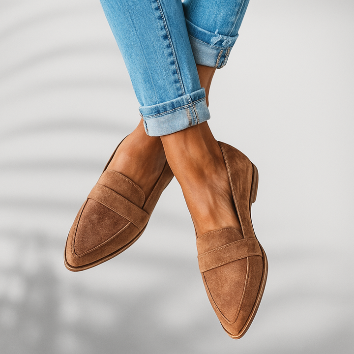Dorothea | Damen Schlanke Bequeme Zehen-Loafer