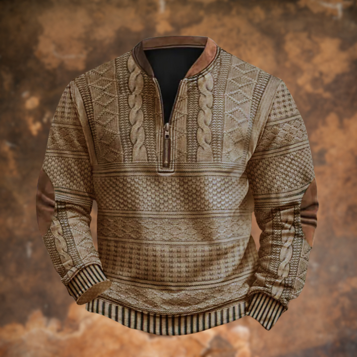 Sven | Herren Klassische Winterjacke mit Reißverschluss und Fellfutter
