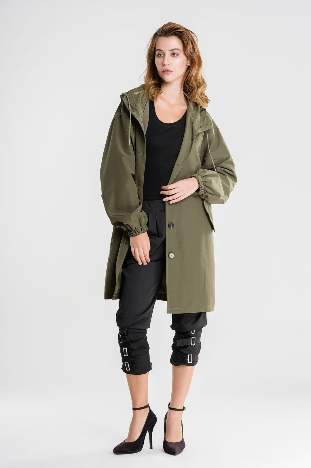 Edith | Damen Langer Freizeitmantel mit Lockerer Passform