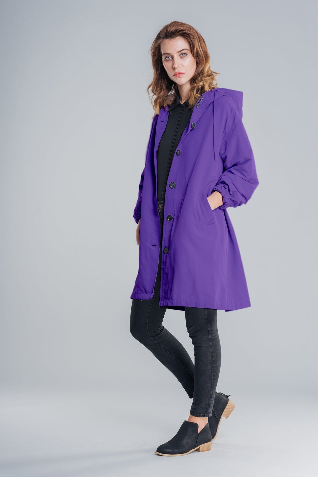 Edith | Damen Langer Freizeitmantel mit Lockerer Passform