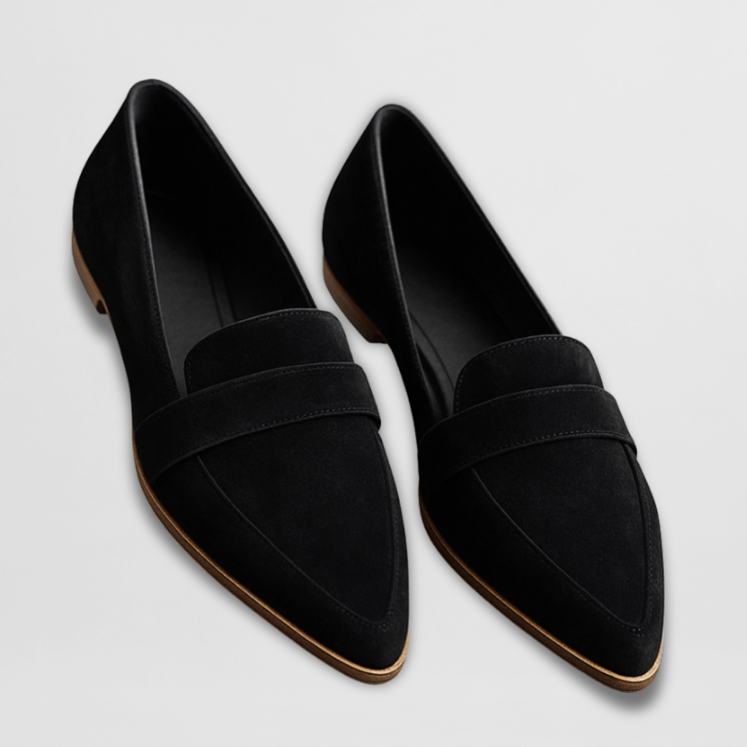 Magdalena | Damen Frühlings Spitz Zulaufende Wildleder Loafer