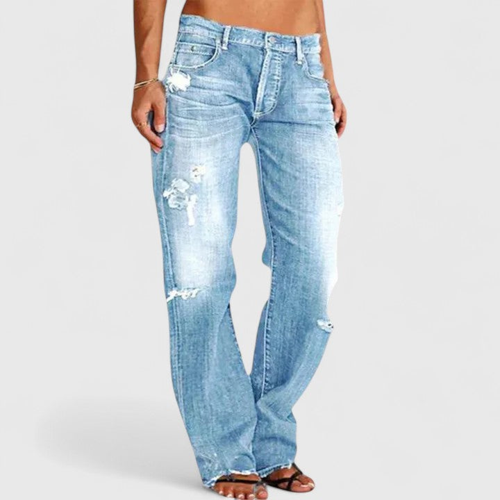 Frieda | Damen Vintage-Jeans mit Lockerer Passform und Waschung