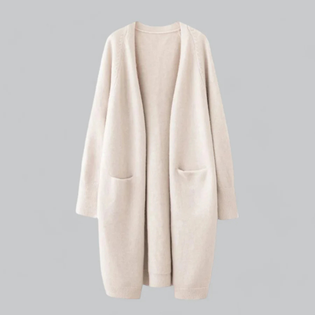 Daniela | Damen Warme Strickjacke mit offener Front