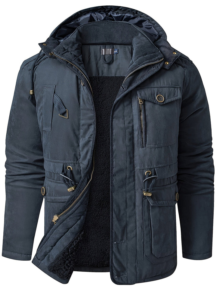 Richard | Herren warme Freizeitjacke mit Kapuze für den Winter