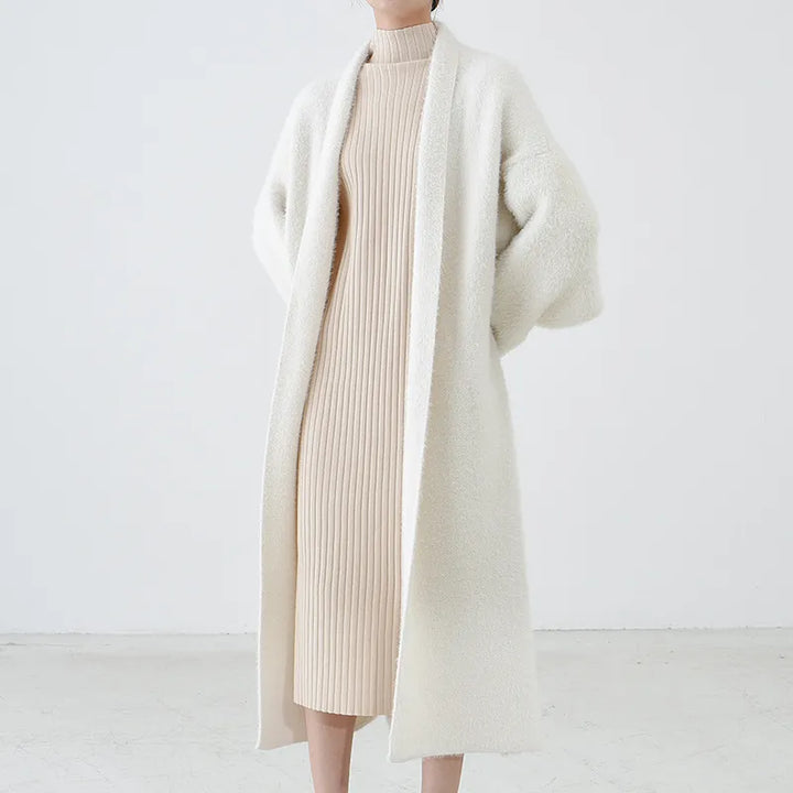Sarah | Damen Offener Langer Mantel Stil