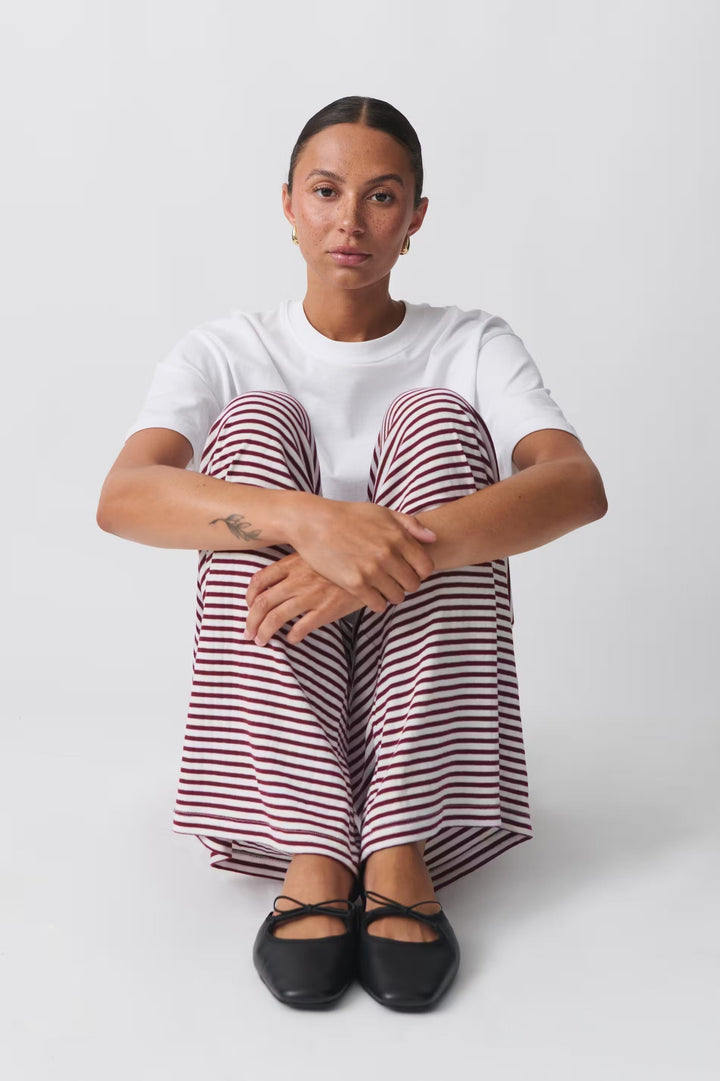 Daniela | Damen Frühlings-Gestreifte Relaxed-Hose