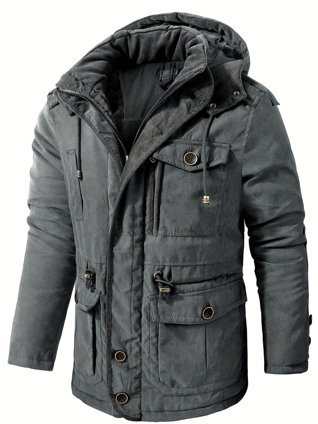 Richard | Herren warme Freizeitjacke mit Kapuze für den Winter