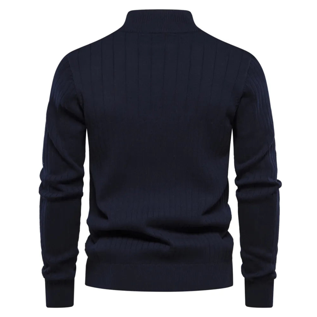 Erik | Herren Frühling Viertelzip Langarm Pullover