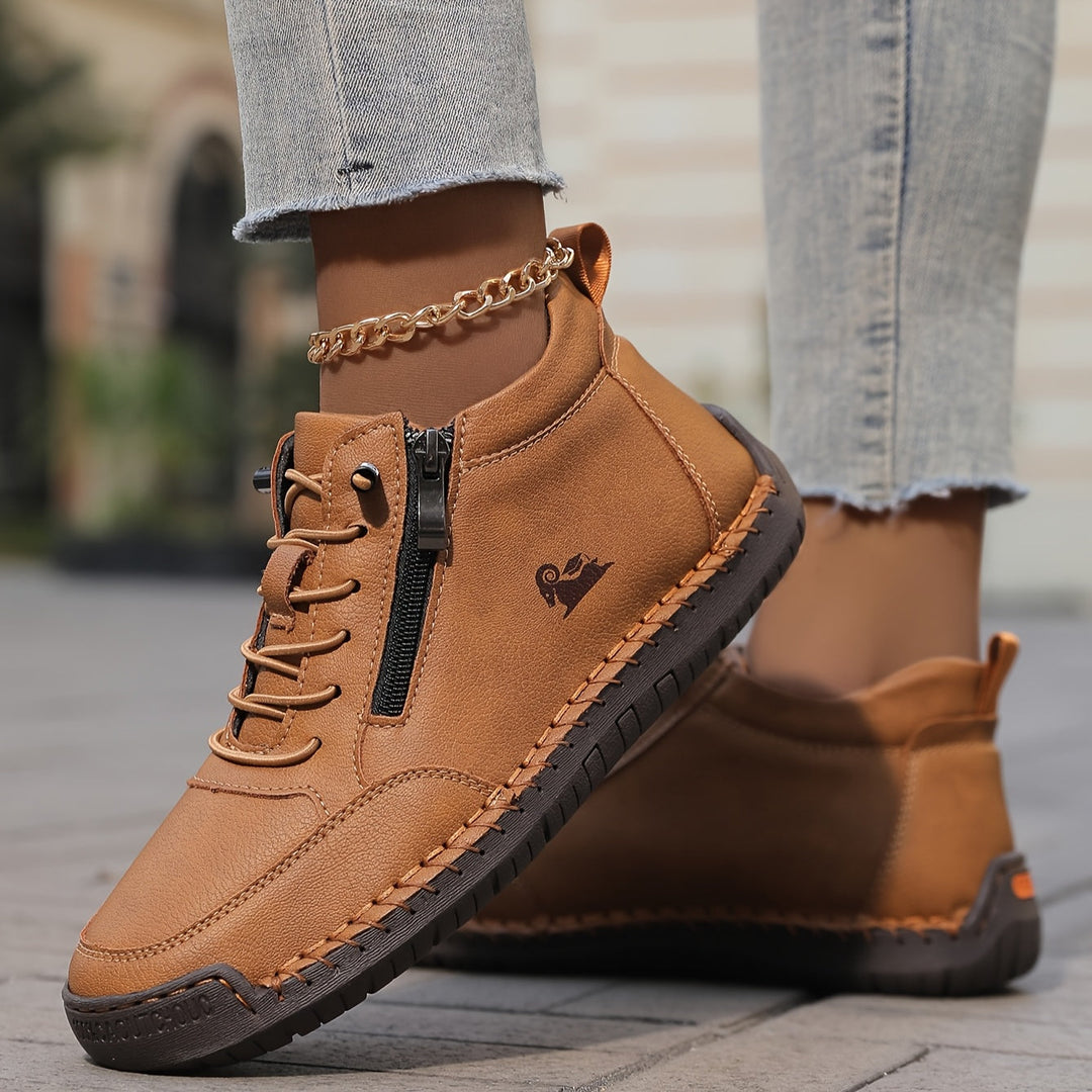 Bettina  | Damen Bequeme Schnürschuhe mit Reißverschluss
