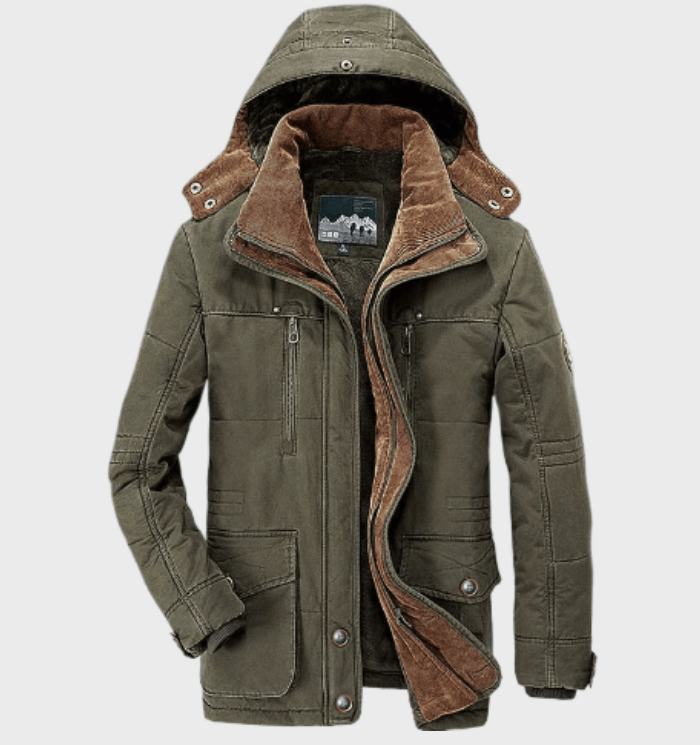 David | Herren Winterjacke mit Kapuze und Futter