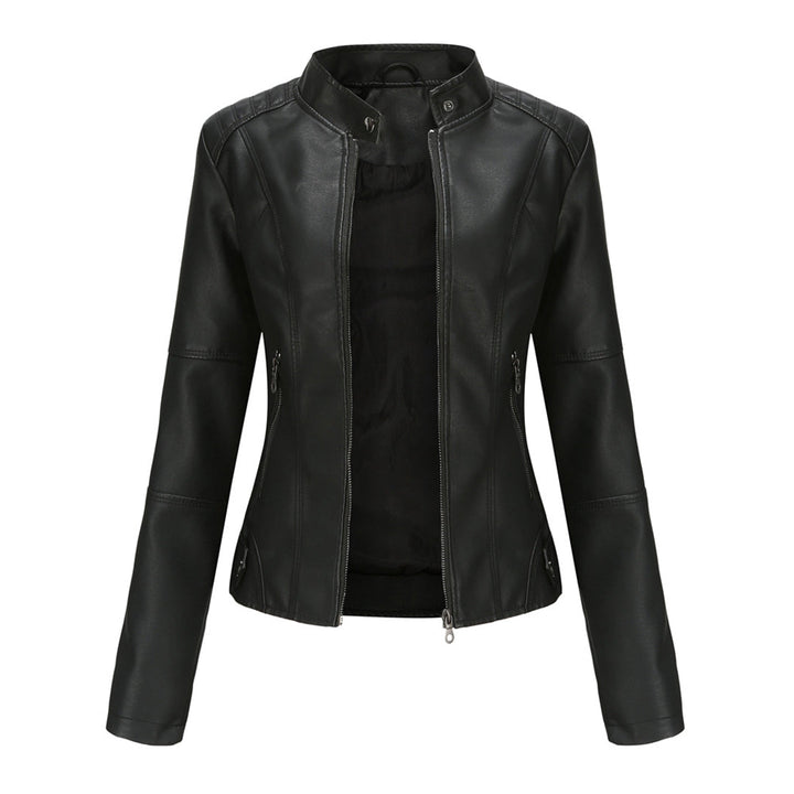 Kirsten | Damen Kunstleder-Bikerjacke mit Reißverschluss