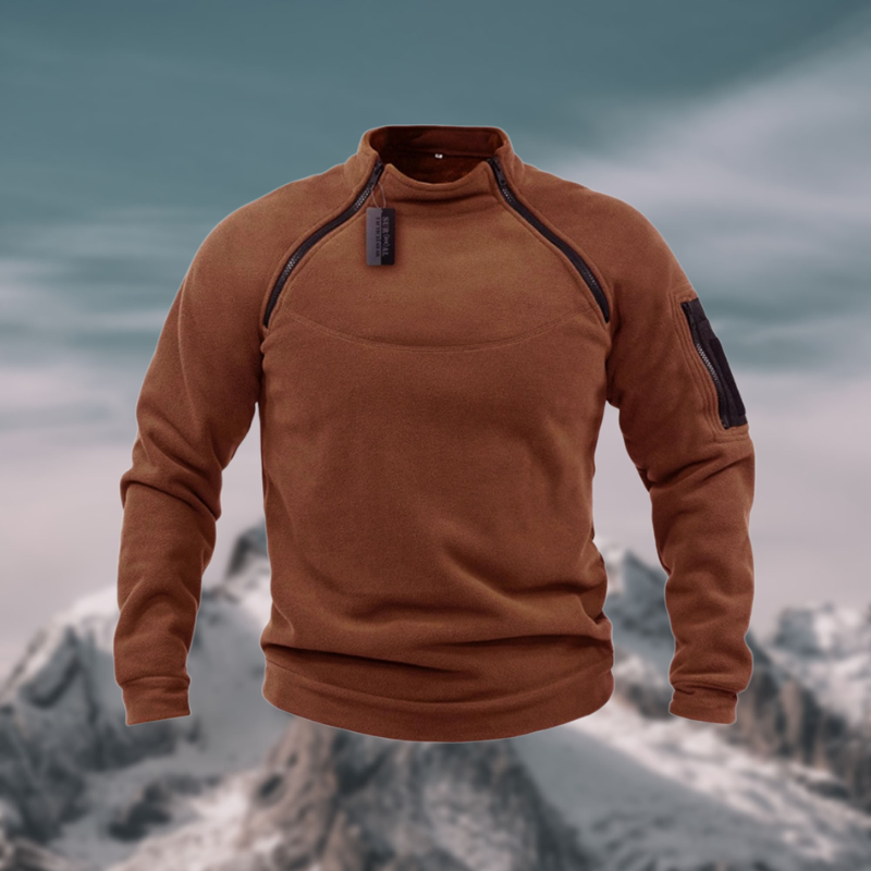 Friedrich | Herren Frühling Viertelzip Pullover mit Stehkragen
