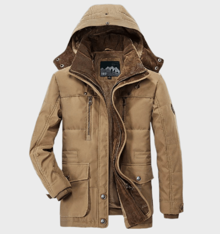 David | Herren Winterjacke mit Kapuze und Futter