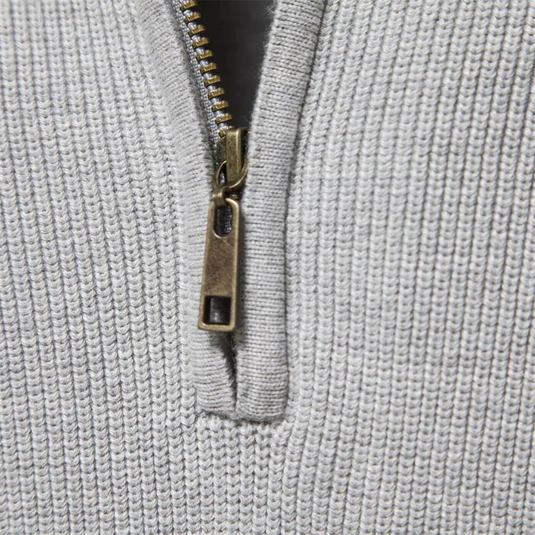 Dominic | Herren Frühling Halbzip Strickpullover