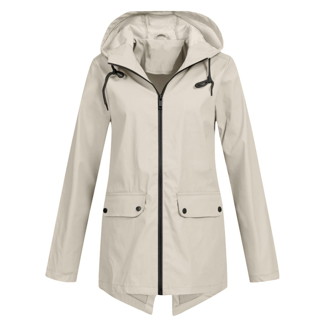 Bettina | Damen Jacke mit Kapuze, Reißverschluss und Fronttaschen
