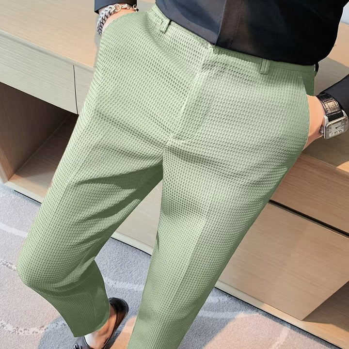 Emil | Herren Frühlings Strukturierte Slim-Fit Freizeithose