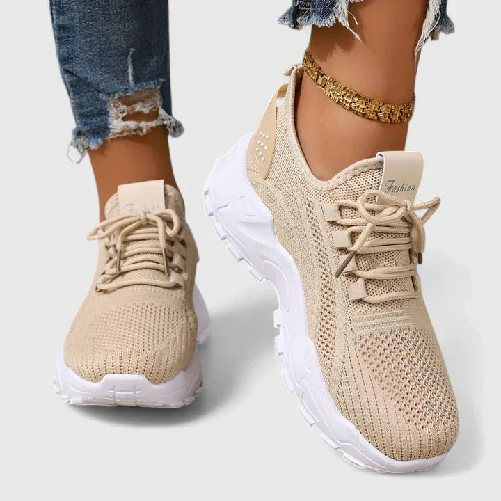 Sandra | Damen Lässig Schicke Bequeme Schnürsneaker