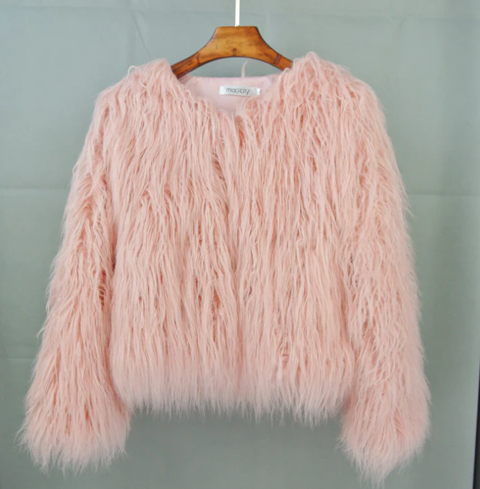 Edith | Damen Einzigartige Flauschige Winterjacke