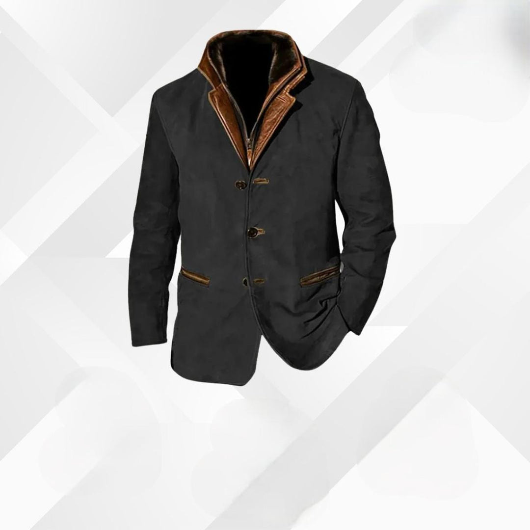 Martin | Herren Klassische Lässige Jacke mit Knopfleiste vorne