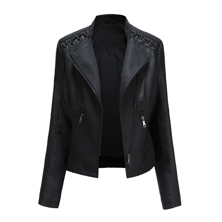 Lilian | Damen Modische Jacke mit asymmetrischem Reißverschluss