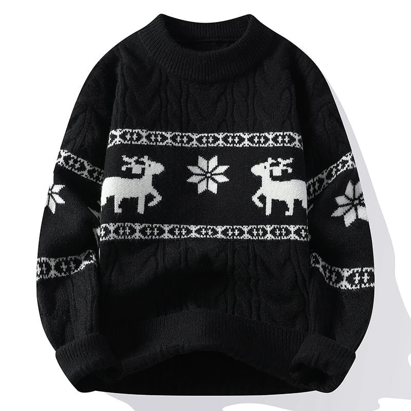 Anna | Stilvoller, bequemer Winter-Weihnachtspullover mit Rentiermotiv