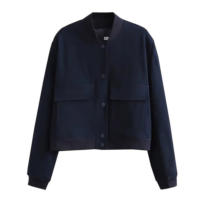 Marie | Damen Kurze Streetwear-Jacke mit Knopfleiste