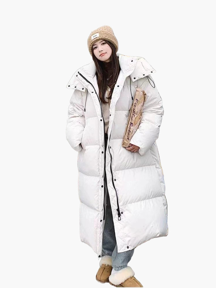 Johanna | Damen Langer Oversized Steppmantel Winterjacke