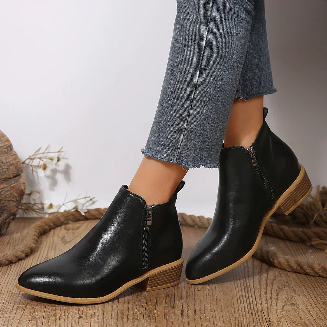 Rita | Damen Frühlings Lässige Ankle Boots Mit Seitlichem Reißverschluss