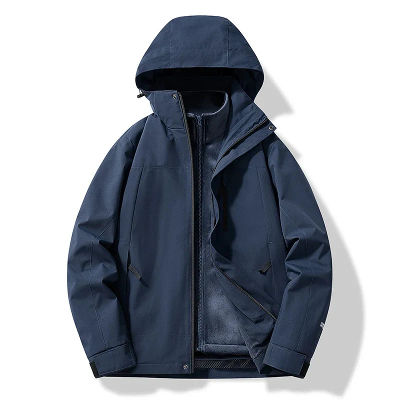 Erich | Herren Warme Winterjacke mit Kapuze