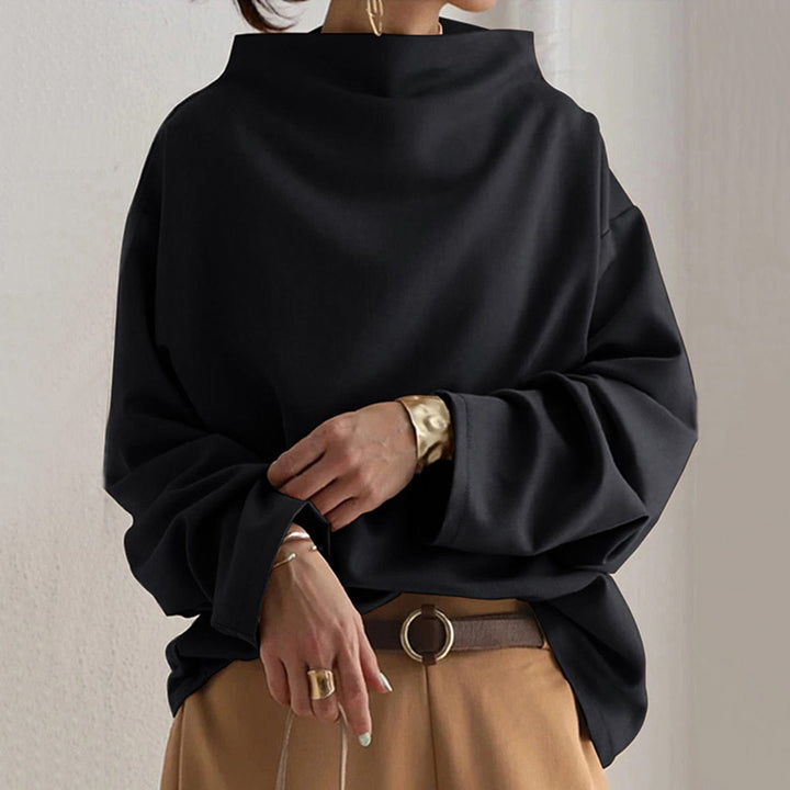 Jacqueline | Damen High-Neck Langarmshirt