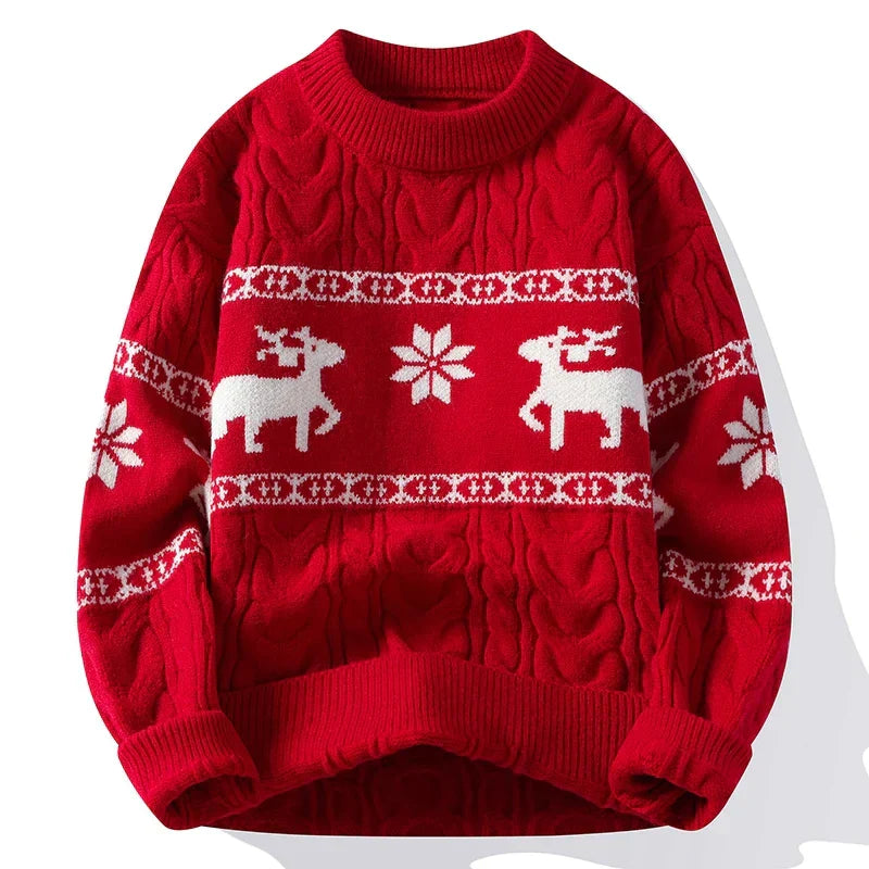 Anna | Stilvoller, bequemer Winter-Weihnachtspullover mit Rentiermotiv
